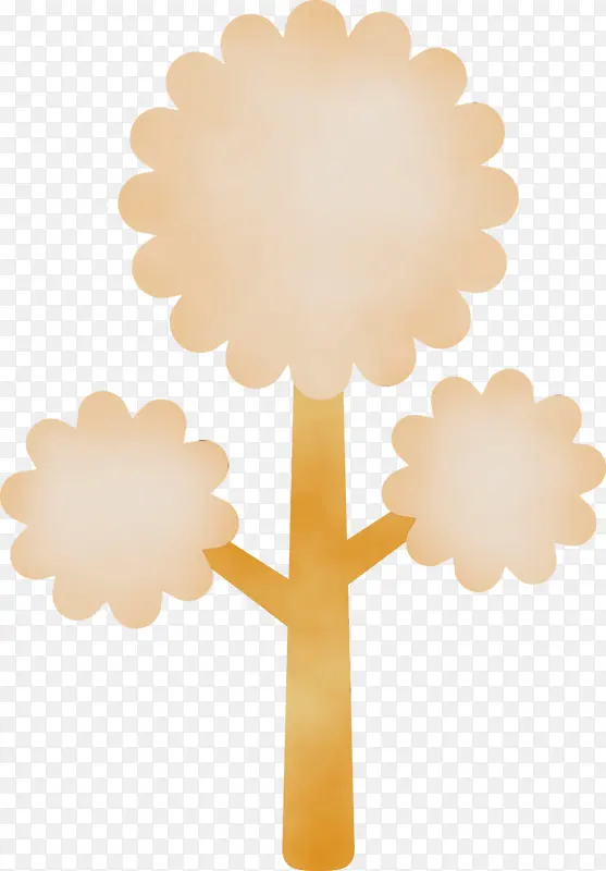 抽象树 卡通树 水彩