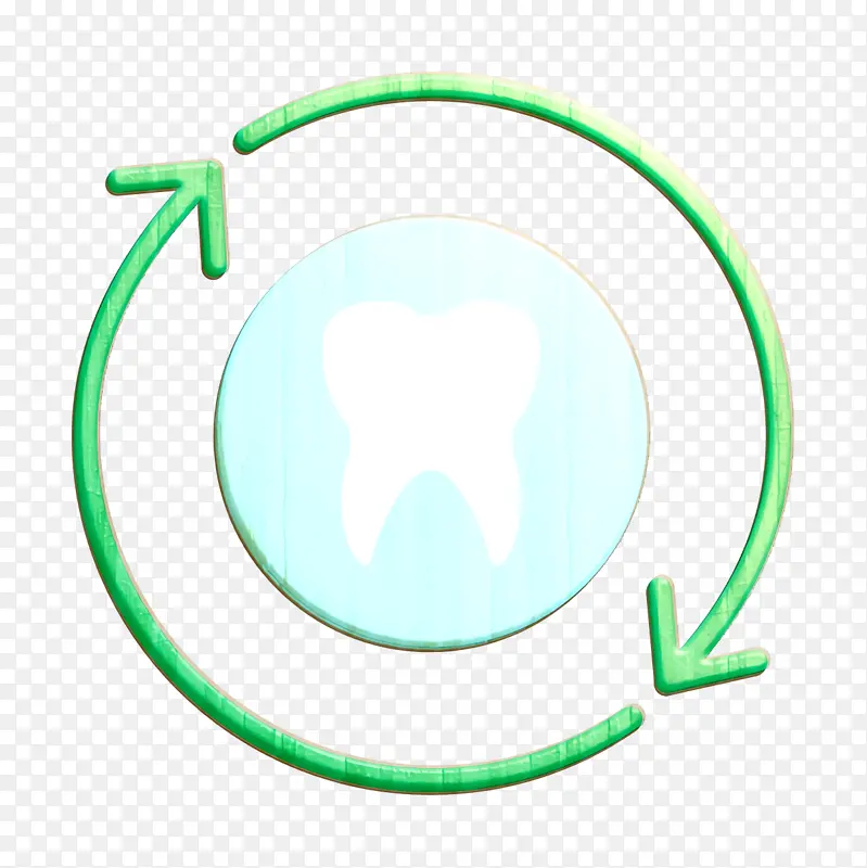 牙齿图标 牙科图标 绿色