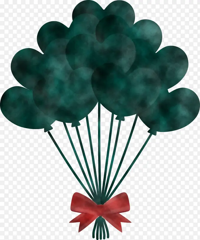 气球 绿色 绿松石色