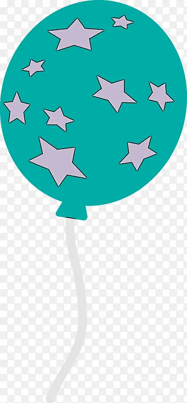 气球 绿松石 星星