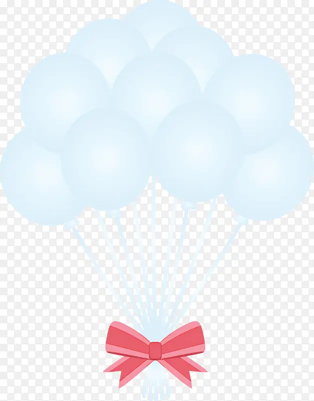 气球 粉色 云