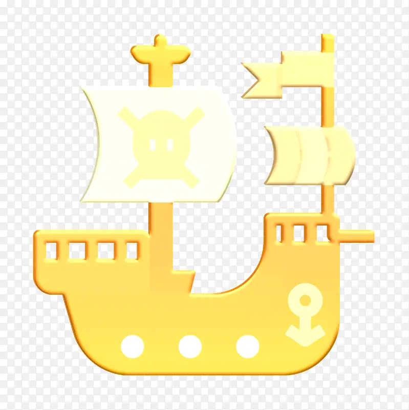 游戏元素图标 海盗旗图标 海盗船图标