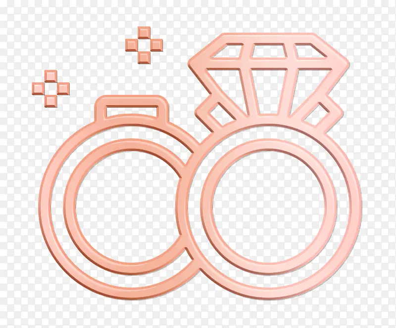 婚礼图标 爱情和浪漫图标 结婚戒指图标