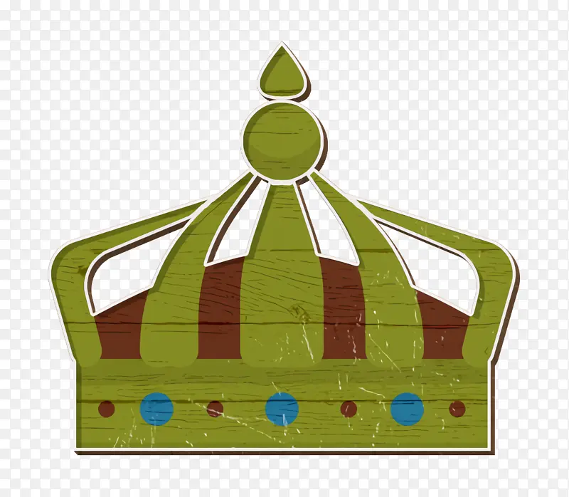 皇冠图标 游戏元素图标 绿色