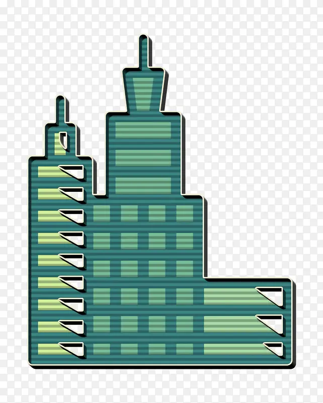 摩天大楼图标 建筑和城市图标 建筑图标
