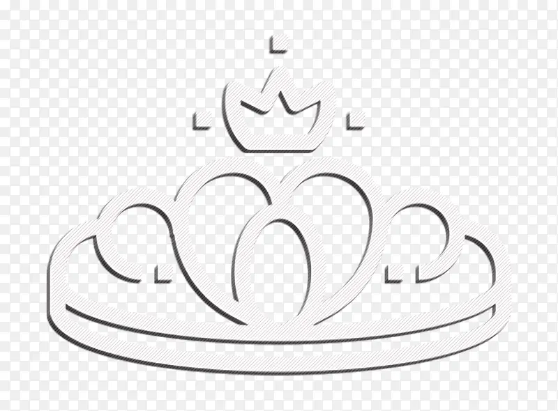 婚礼图标 皇冠图标 文字