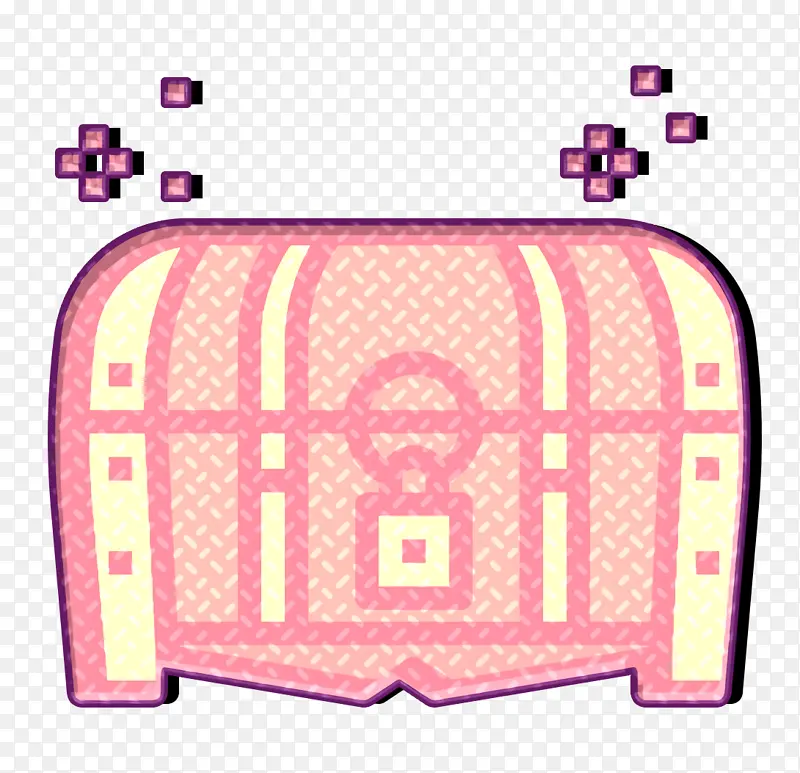 宝箱图标 游戏元素图标 粉色