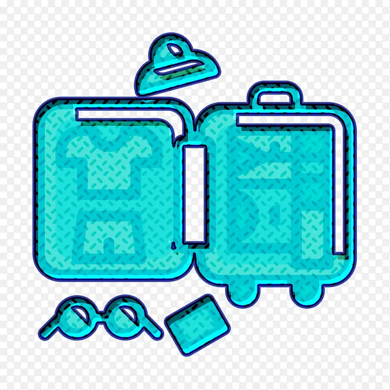 行李图标 旅行图标 浅绿色