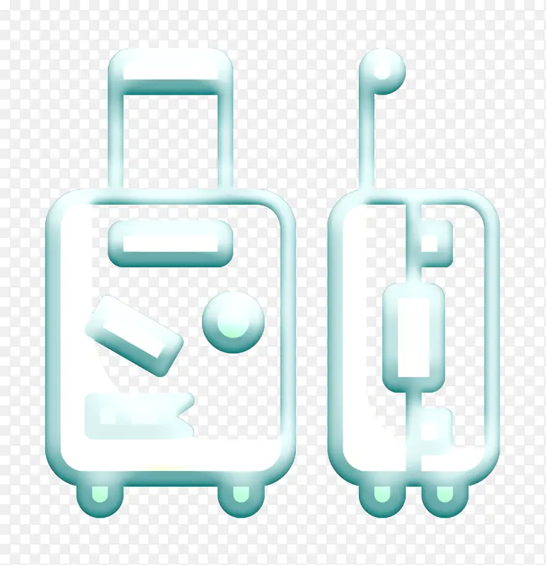 行李箱图标 旅行图标 工具和用具图标
