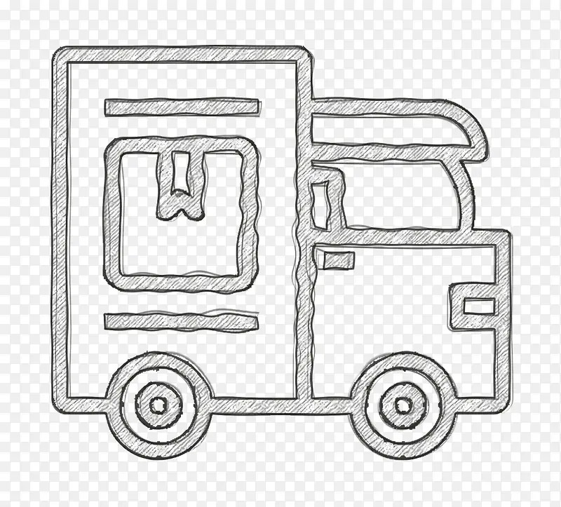 运输图标 卡车图标 运输和交付图标