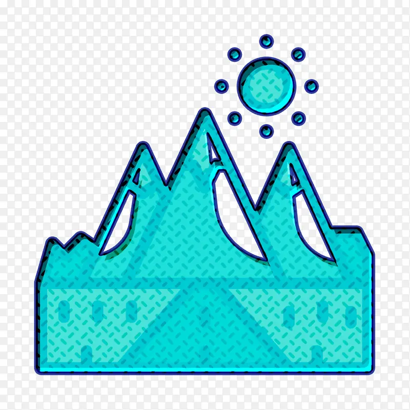 旅游标志 山地标志 水蓝