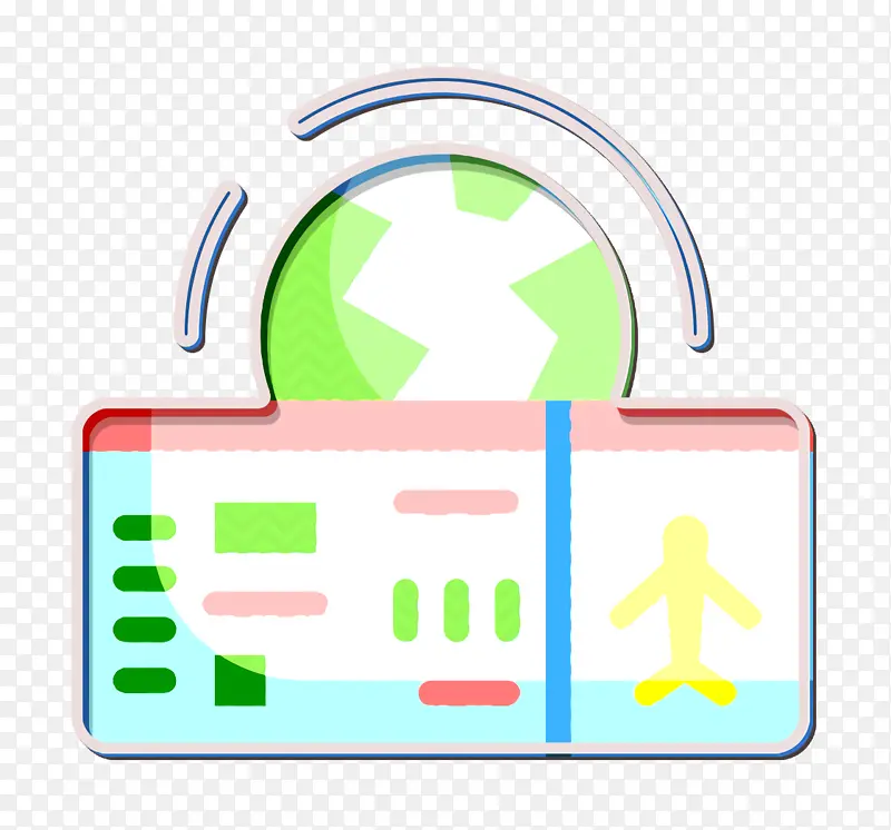 文件和文件夹图标 登机牌图标 旅行图标