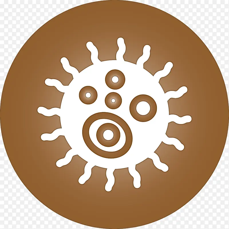 细菌 病毒 棕色