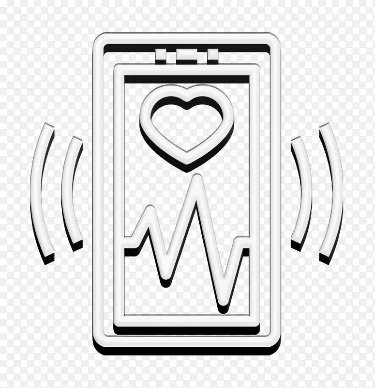 心脏监护图标 应用程序图标 移动界面图标