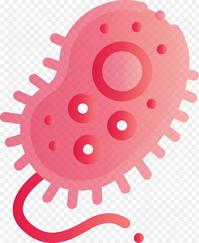 细菌细菌病毒粉色齿轮