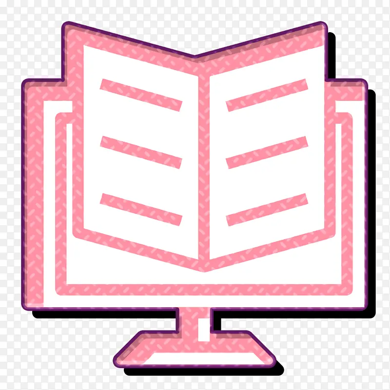 电子书图标 数字服务图标 粉色