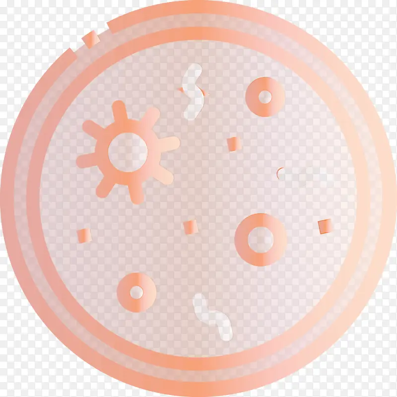 细菌 病毒 橙色