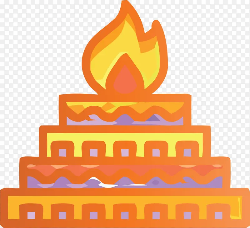 生日蜡烛 橙色 蛋糕装饰