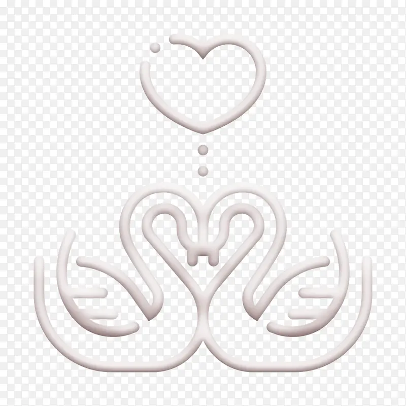 婚礼图标 爱情和浪漫图标 天鹅图标