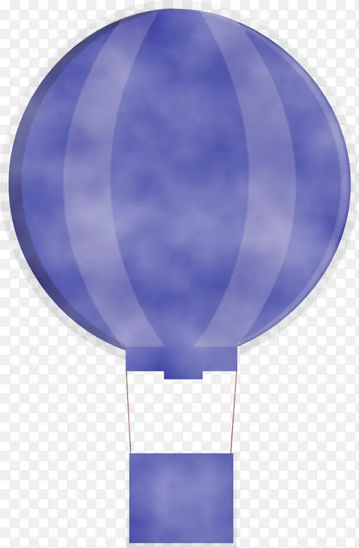 热气球 漂浮 水彩画