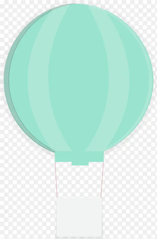 热气球 漂浮 水彩画