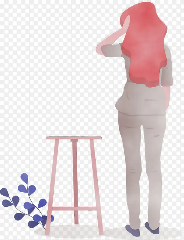 女孩 艺术 水彩画