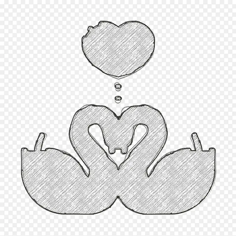 婚礼图标 天鹅图标 爱情和浪漫图标