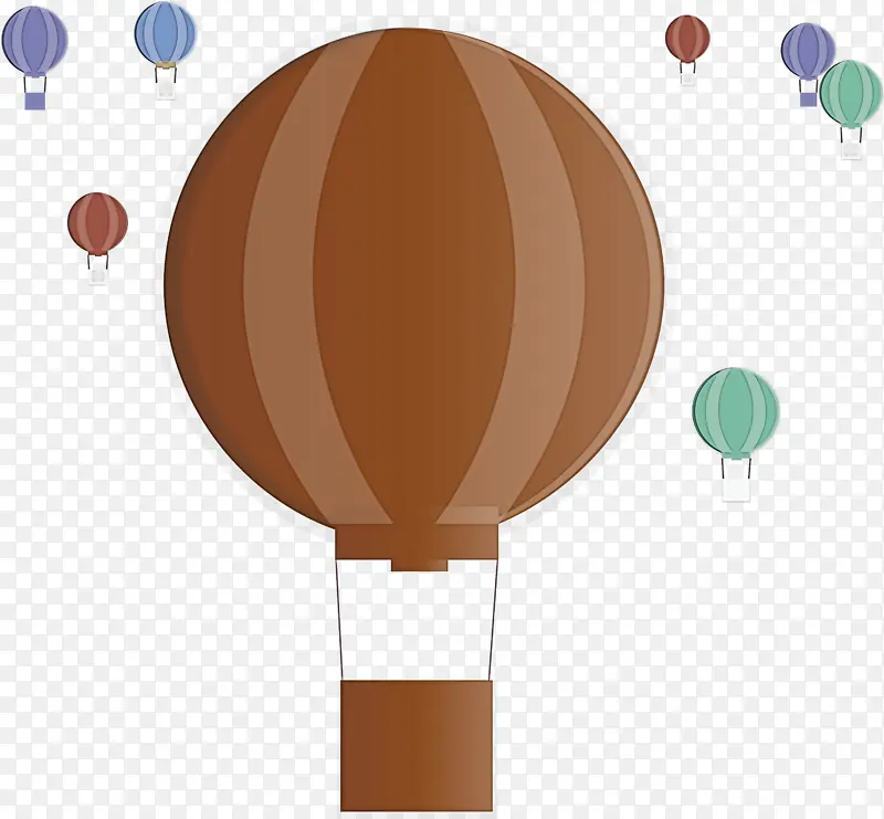 热气球 漂浮 棕色