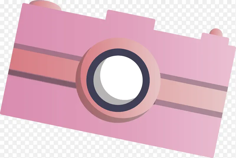 相机 粉色 圆形
