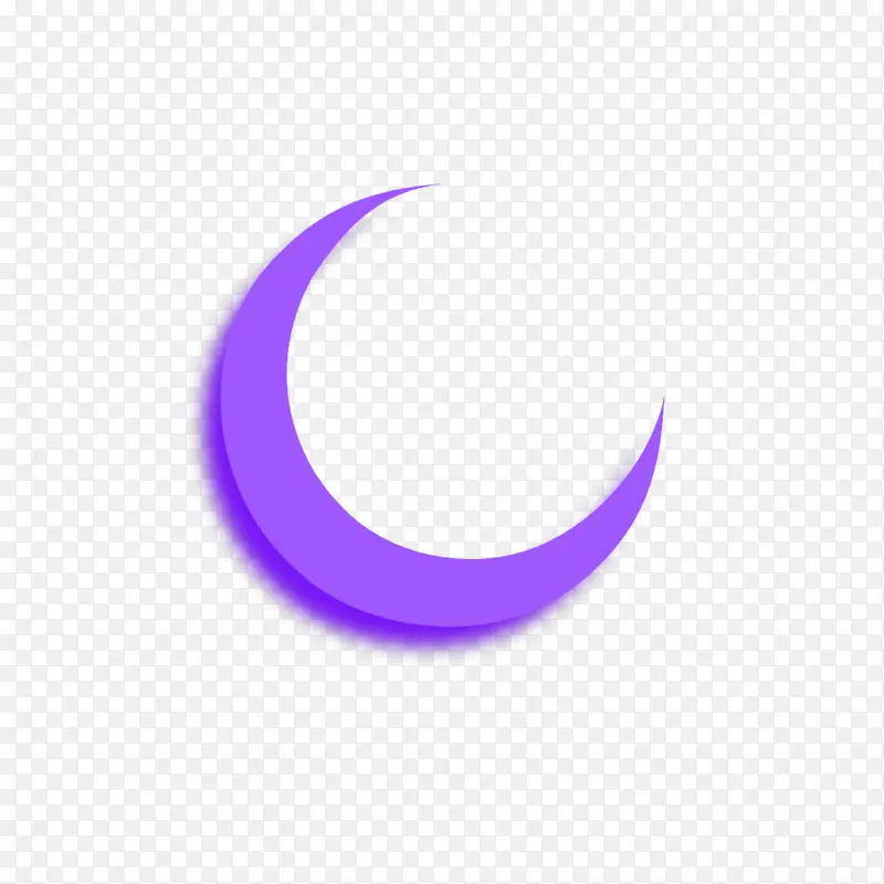 紫色 新月形 标志