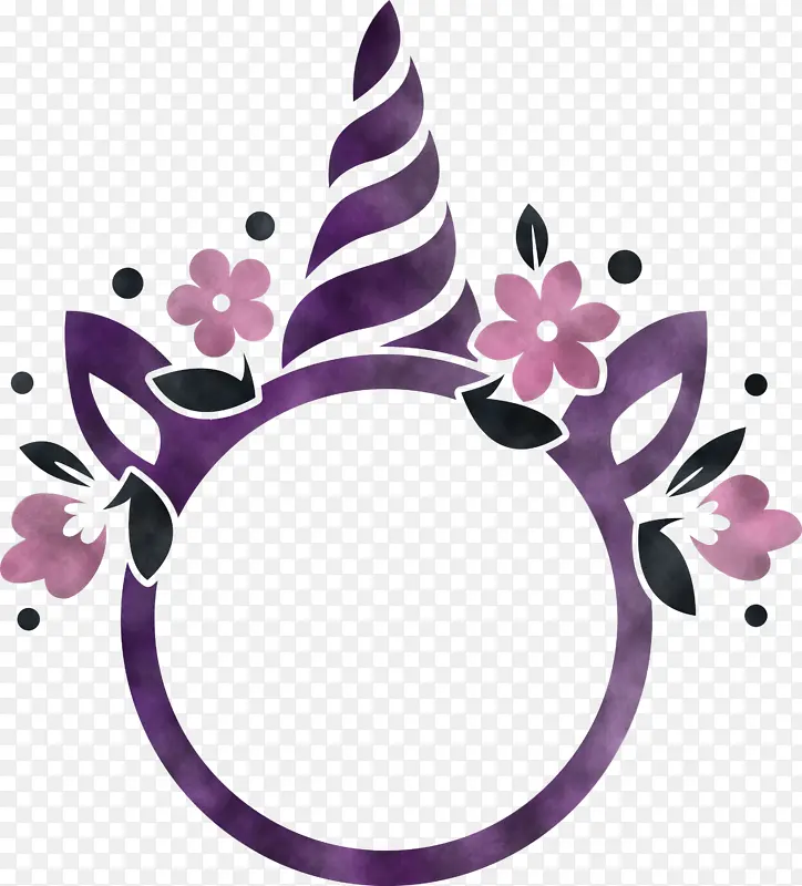 独角兽框架 紫色 粉色