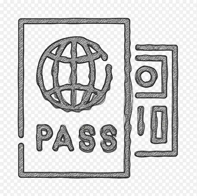 护照图标 旅游图标 符号