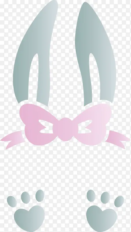 复活节兔子复活节兔子粉色蝴蝶结