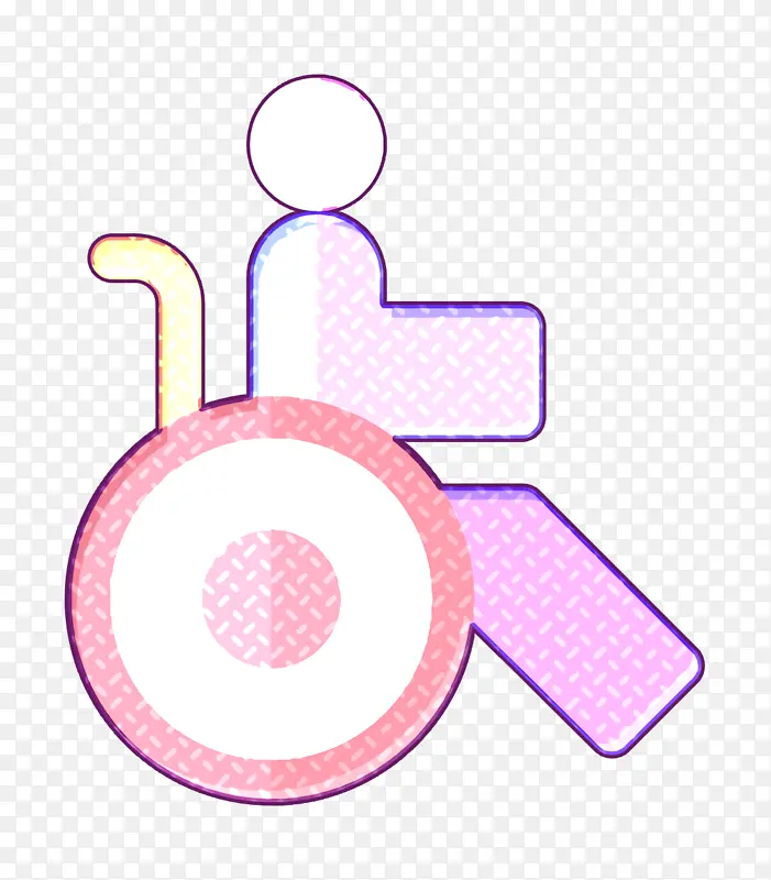 残疾人图标 轮椅图标 残疾人援助图标
