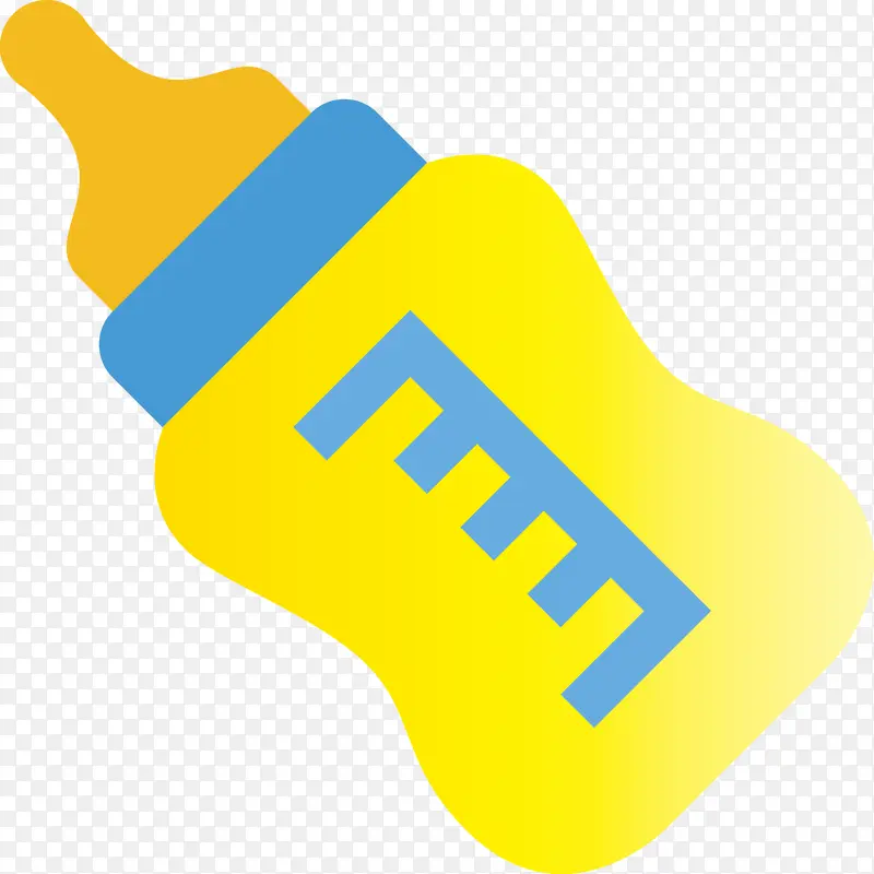 婴儿奶瓶 黄色 水瓶