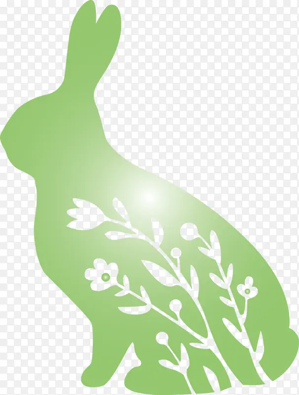 花兔 复活节 绿色