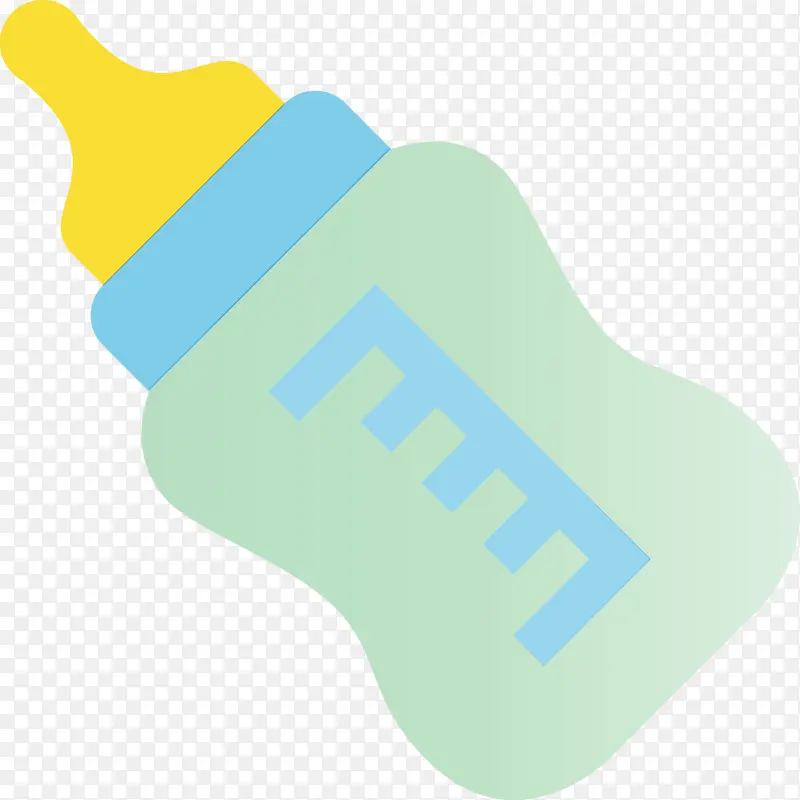 婴儿奶瓶 水彩 油漆