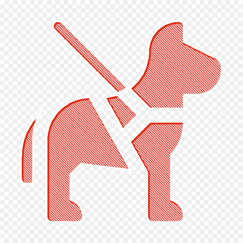 导盲犬图标 残疾人援助图标 狗图标