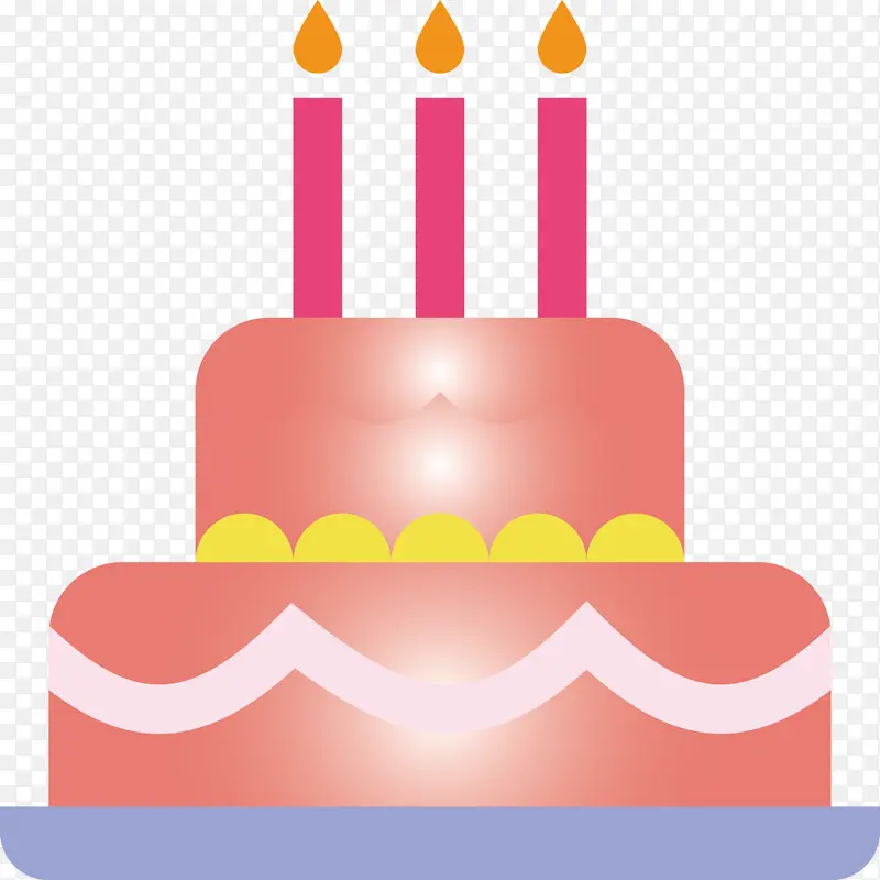 生日蛋糕蛋糕生日蜡烛粉色生日蛋糕