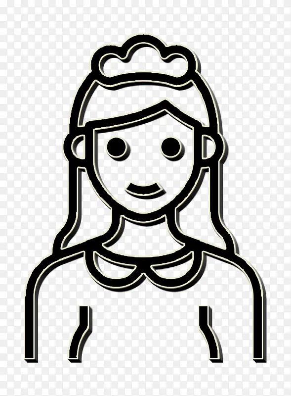职业女性图标 职业和工作图标 女佣图标