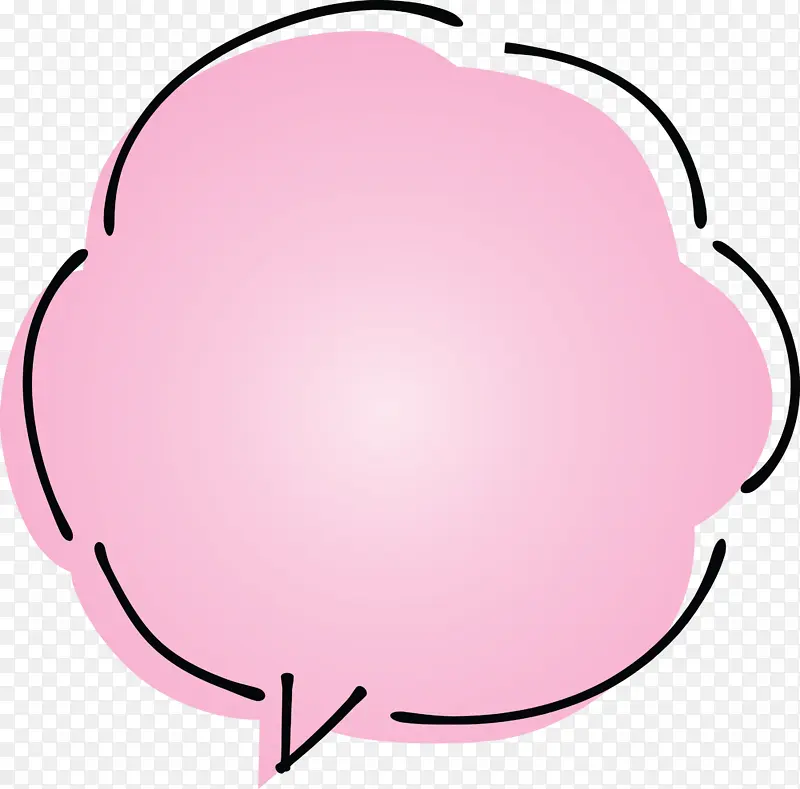 思想泡泡 演讲气球 粉色