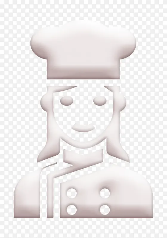 厨师图标 职业女性图标 卡通