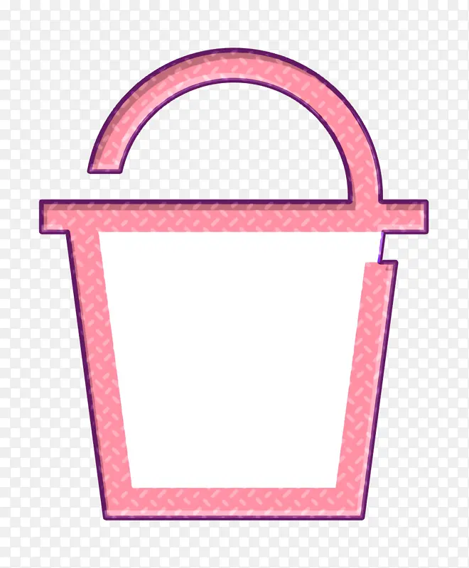 夏季图标 水桶图标 粉色