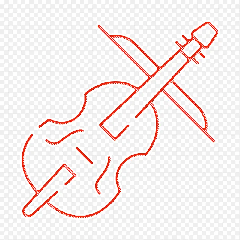 大提琴图标 乐器图标 线条
