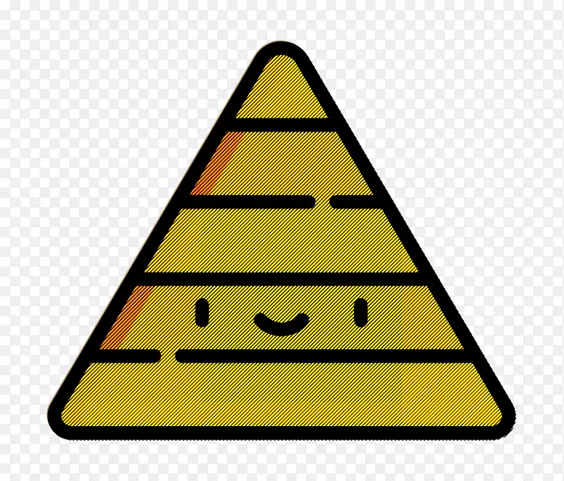 埃及图标 金字塔图标 黄色