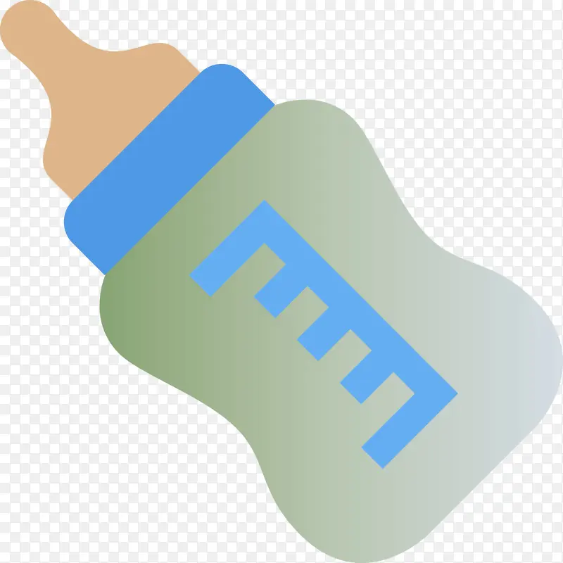 婴儿奶瓶 蓝色 绿松石色