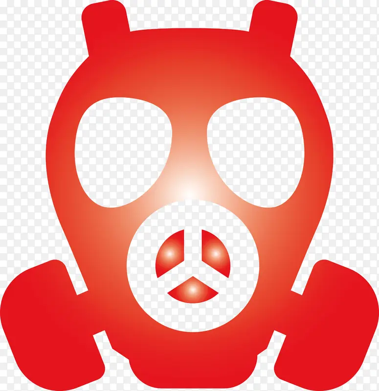 防毒面具 红色 个人防护装备