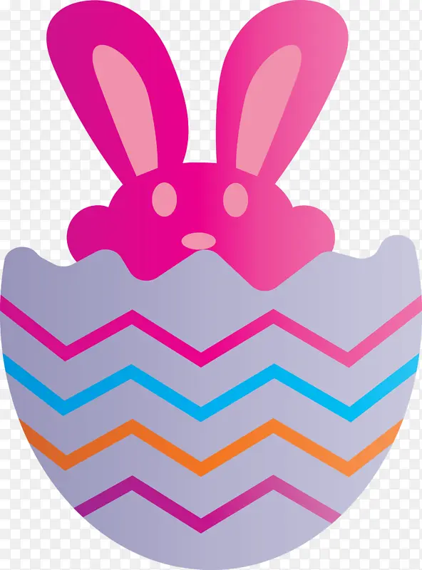 彩蛋兔子 复活节快乐 粉色