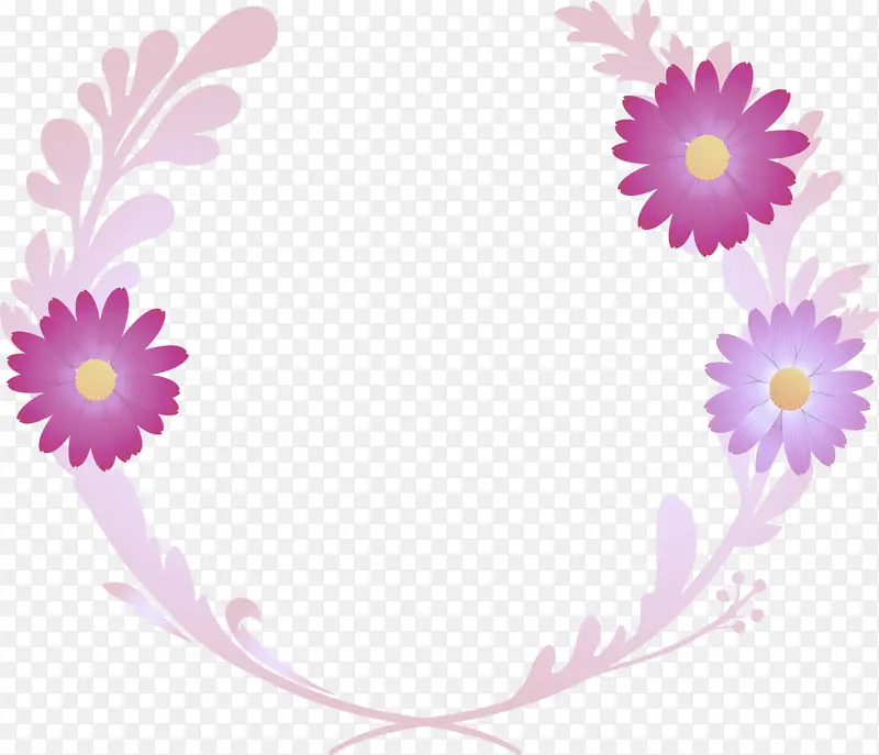 春季框架 装饰框架 粉色