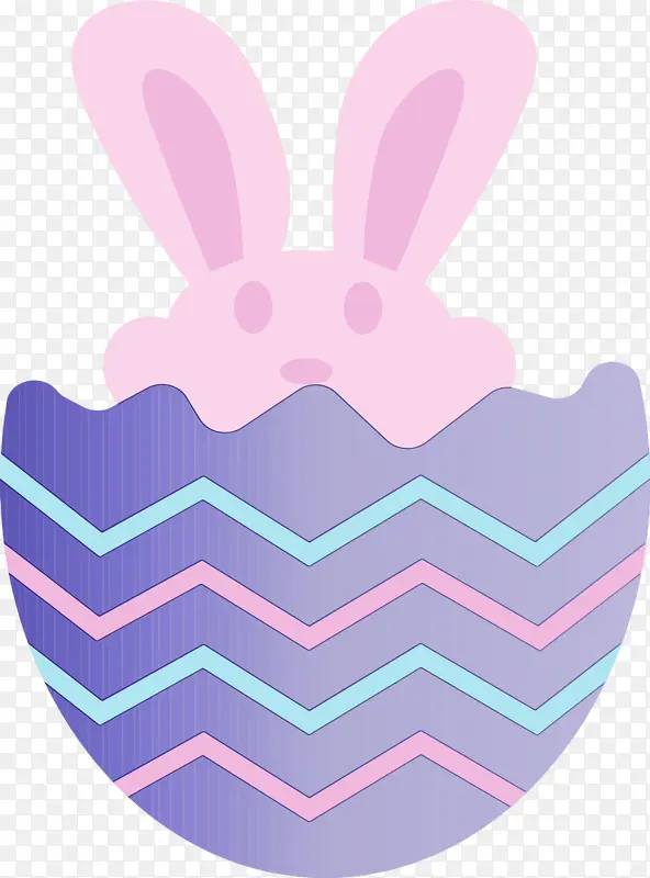 彩蛋兔子 复活节快乐 水彩